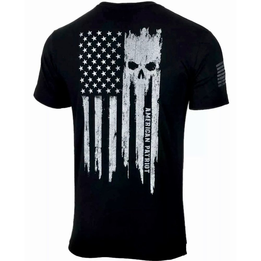 Howitzer Style Men's T-Shirt PATRIOT TORN Black Mi - Picture 3 of 11